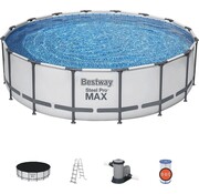 Bestway Steel Pro Max - metalen frame zwembad - Complete set - rond - 488x122cm