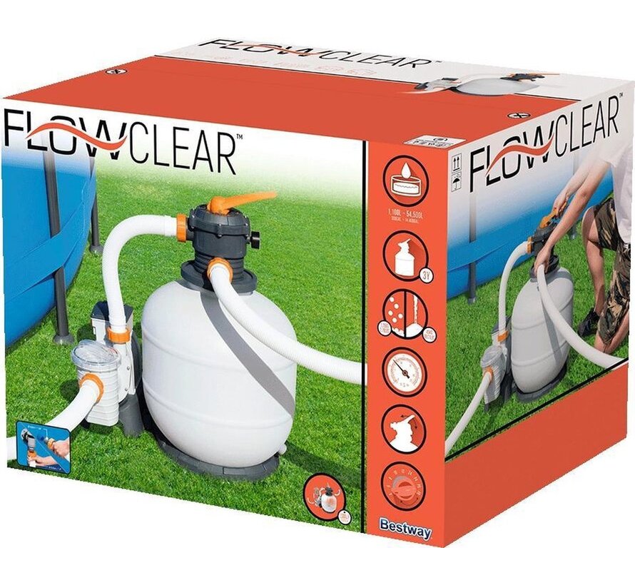 Flowclear Zandfilterpomp  7,5 m3/u - 7.500 ltr/hr - Polysphere