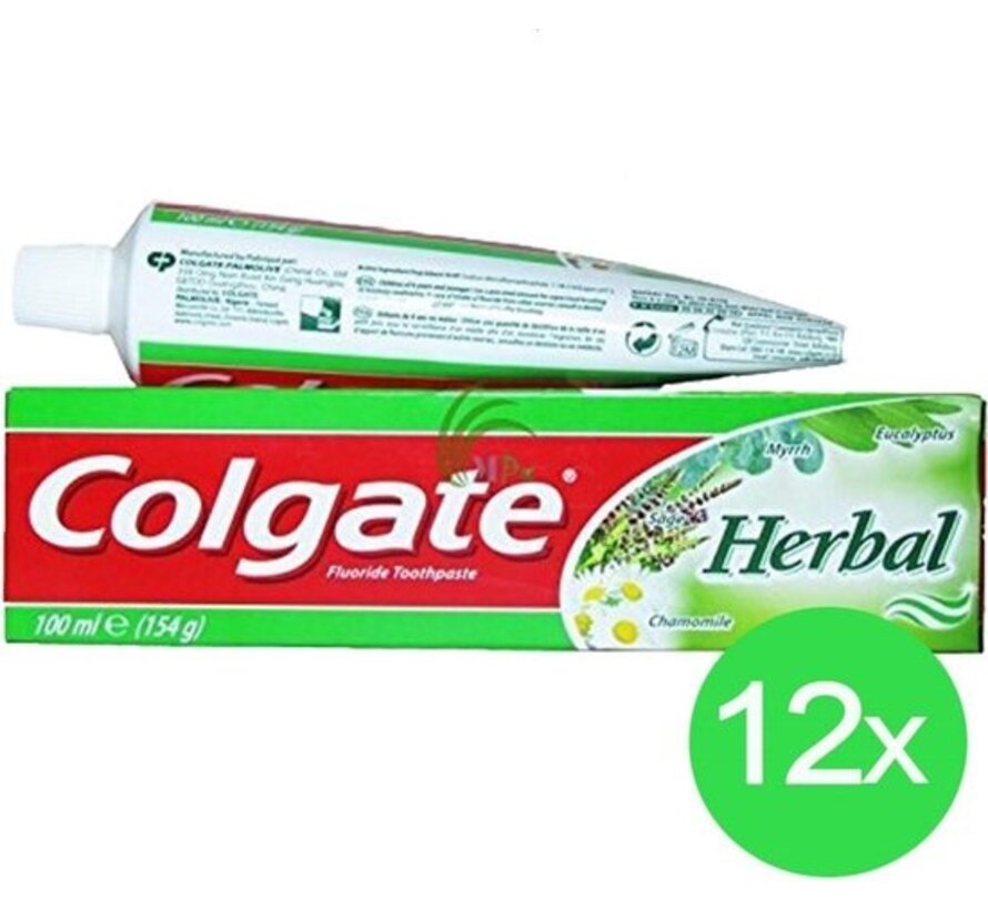 Tandpasta - Herbal - 12x 100ml - Voordeelverpakking