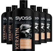 Syoss Keratine Shampoo - Voor droog en futloos haar - 6x 500ml - Voordeelverpakking