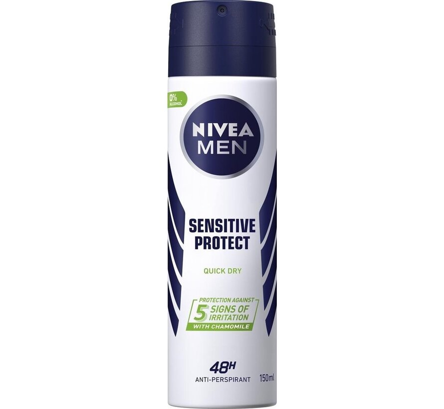 Men Sensitive Protect - Deodorant Spray - 3x 150ml