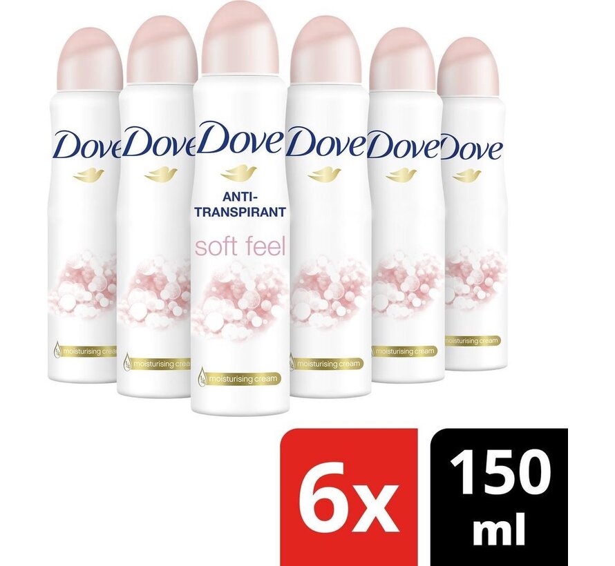 Soft Feel Anti-transpirant - Deodorant Spray - 6x 150ml - Voordeelverpakking