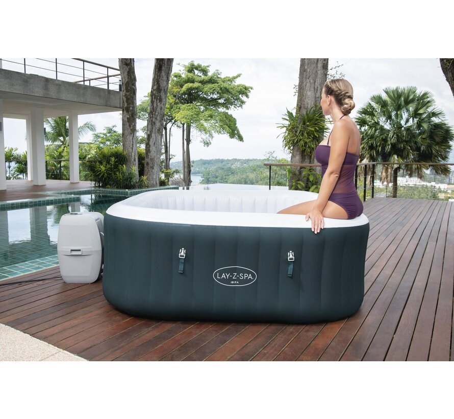 Lay-Z-Spa Ibiza - Max 6 pers - 140 Airjets - 180x180cm - Jacuzzi - Bubbelbad- Whirlpool