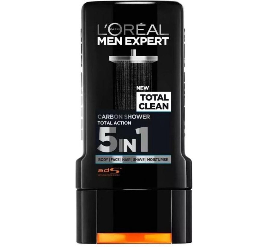 Men Expert XL - Total Clean - 5in1 gezicht, lichaam en haar - 6x 300ml