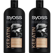 Syoss Keratine Shampoo - Voor droog en futloos haar - 2x 500ml