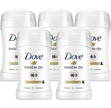 Dove Invisible Dry Deodorant Stick - Anti Transpirant - 5x 40ml