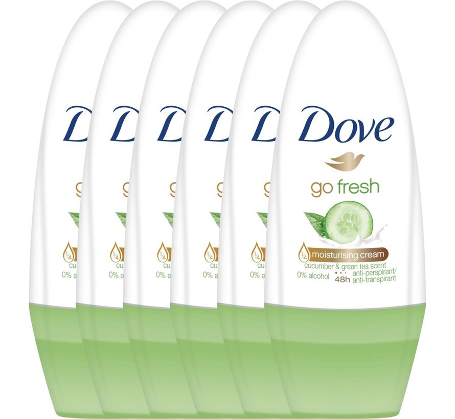 Go Fresh Komkommer & Groene Thee - Deodorant Roller - 6x 50ml