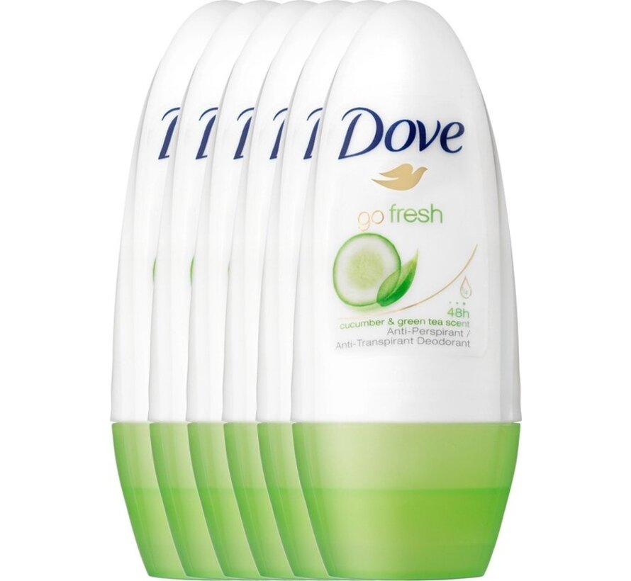 Go Fresh Komkommer & Groene Thee - Deodorant Roller - 6x 50ml