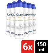 Dove Original Anti-transpirant - Deodorant Spray - 6x 150ml - Voordeelverpakking