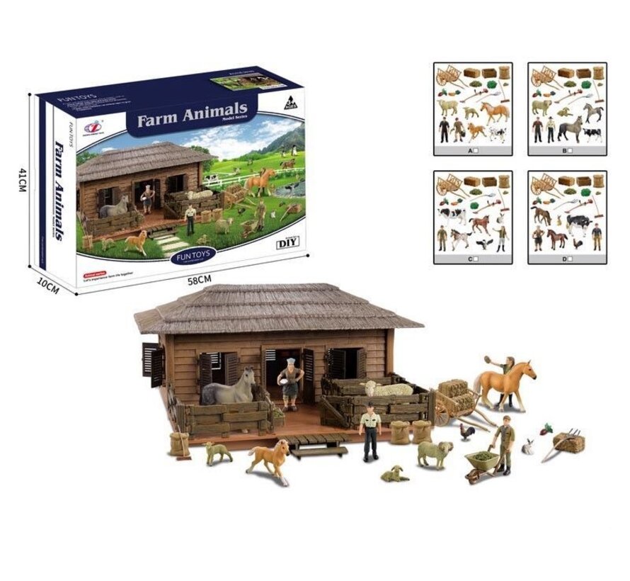 BOERDERIJ MET DIEREN - 19 delige set