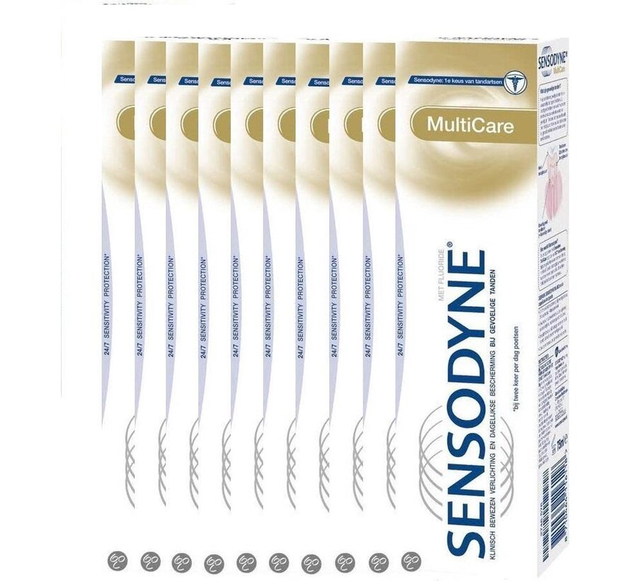 Multicare - Tandpasta - 10x 75ml  - Voordeelverpakking
