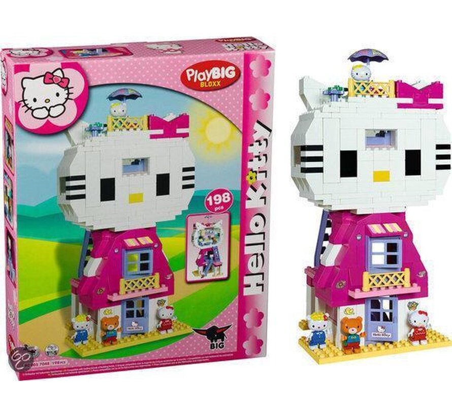 Hello Kitty - Kattenhuis XXL - 198-delige set - 4 speelfiguren