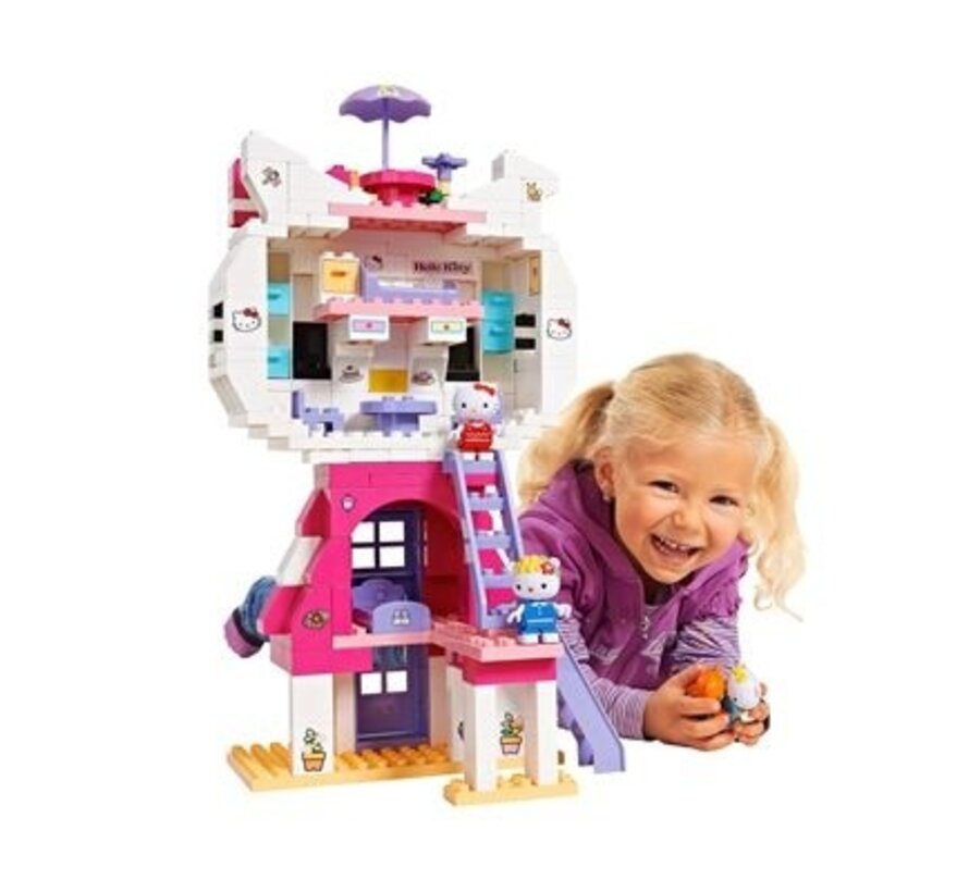 Hello Kitty - Kattenhuis XXL - 198-delige set - 4 speelfiguren