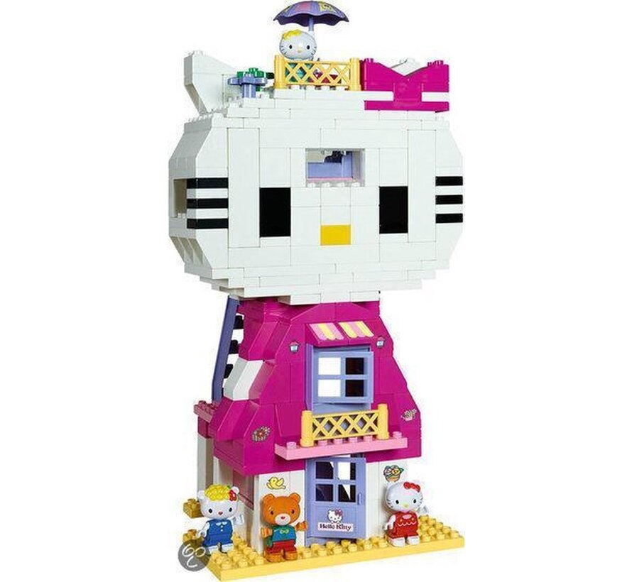 Hello Kitty - Kattenhuis XXL - 198-delige set - 4 speelfiguren