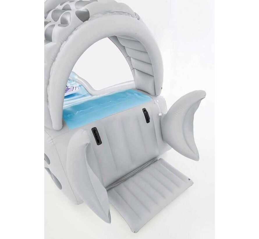 Surf 'N Slide - Shark - opblaasbare waterglijbaan - met 2 surf riders - met 2 surf riders - 460cm lang x 168cm breed x 157cm hoog