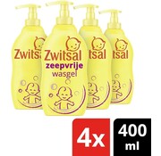 Zwitsal Baby Zeepvrije Wasgel - Extra mild & zacht - Met Pompje - 4x 400ml