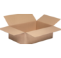 25 stuks - Amerikaanse Vouwdoos enkel golf 350x250x100mm (35x25x10cm)
