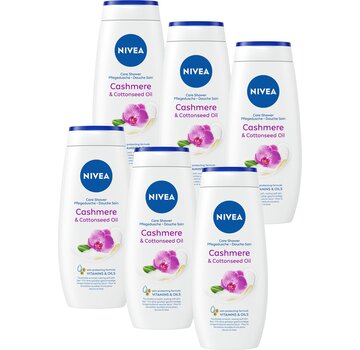 Nivea Cashmere & Cotton Seed Oil - Douchecreme / Douchegel - 6x 250ml