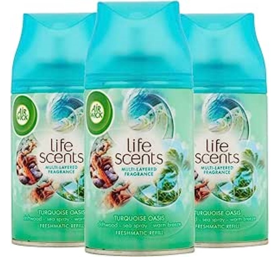 Freshmatic Navulling - Life Scents Turquoise Oase - 3x 250ml