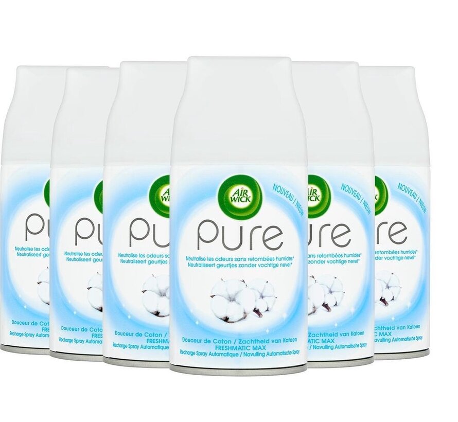 Freshmatic Navulling - Pure Zachtheid van Katoen - 6x 250ml