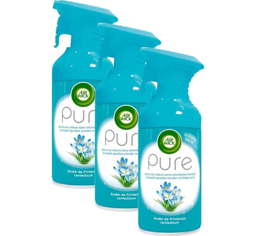 Pure Luchtverfrisser Spray - Lentedauw - 3x 250ml