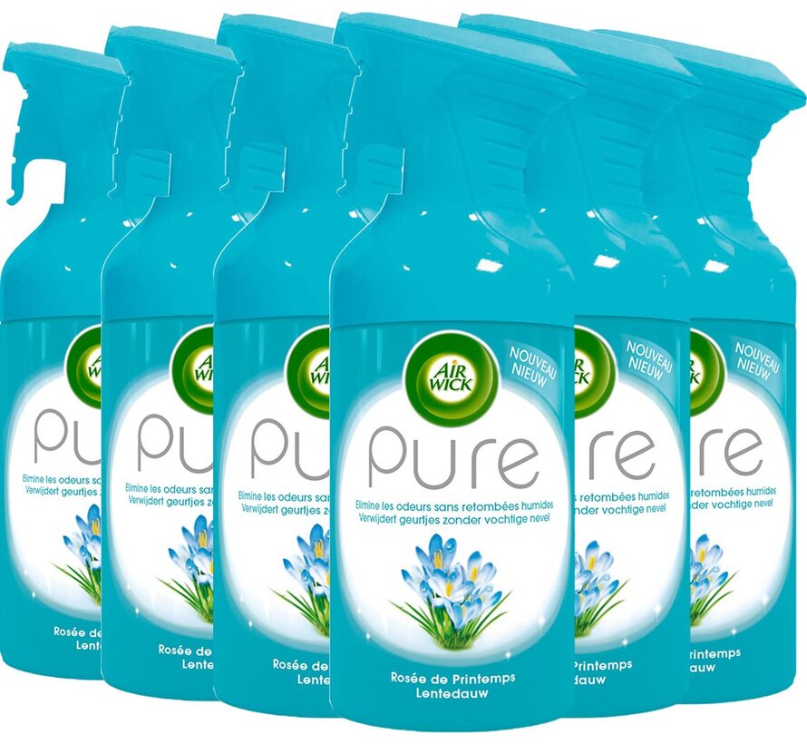 Pure Luchtverfrisser Spray - Lentedauw - 6x 250ml