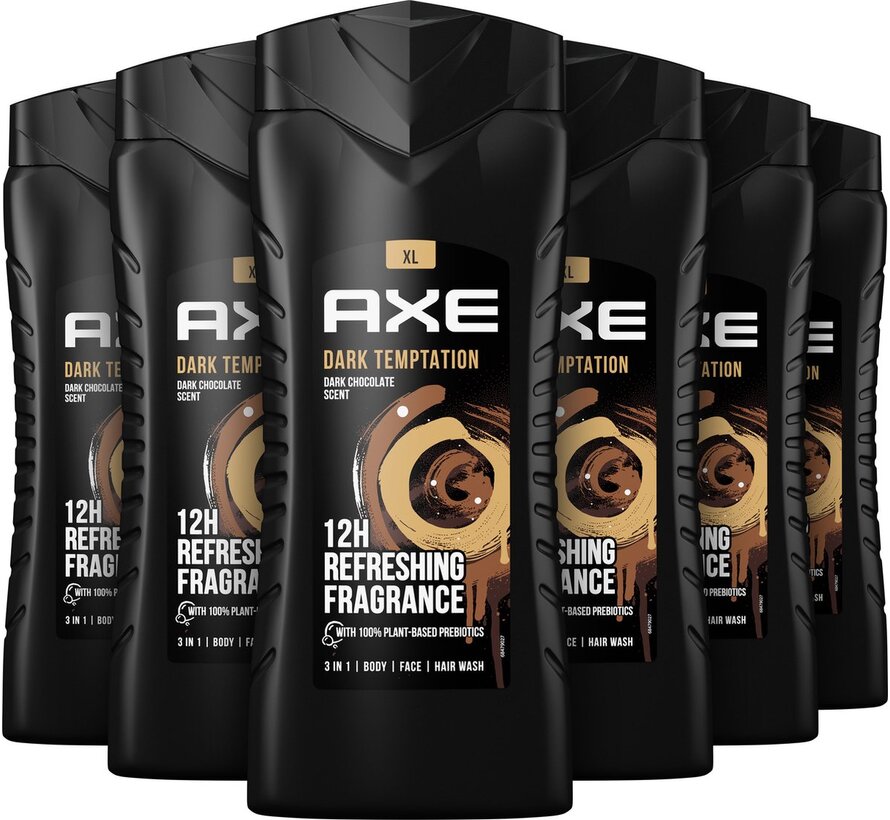 Douchegel Dark Temptation Bodywash XL - 6x 400ml Voordeelverpakking