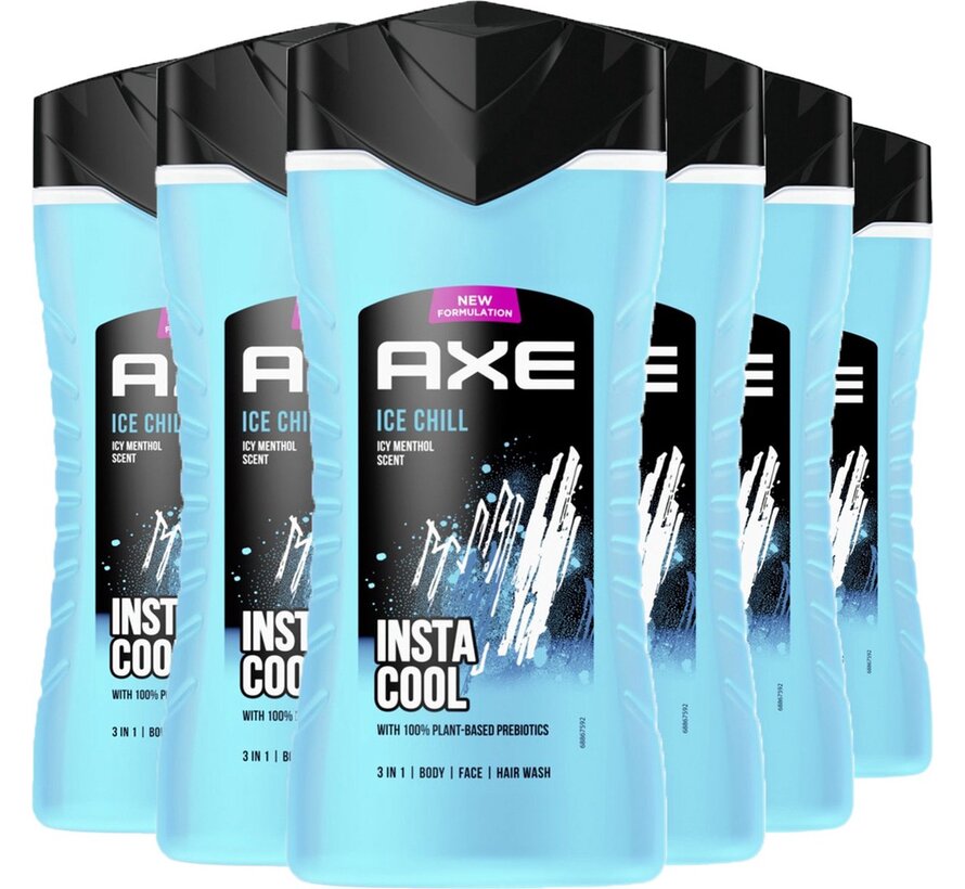 Douchegel Ice Chill Bodywash XL - 6x 400ml - Voordeelverpakking