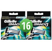Gillette Mach 3 - Scheermesjes - 16 stuks (2x 8 stuks)