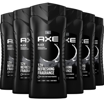 Axe Douchegel Black Bodywash XL - 6x 400ml - Voordeelverpakking