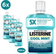 Listerine Cool Mint - Mondwater / Mondspoeling - 6x 500ml c