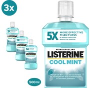 Listerine Cool Mint - Mondwater / Mondspoeling - 3x 500ml