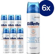 Gillette Skinguard Sensitive Scheergel - Gevoelige huid - 6x 200ml