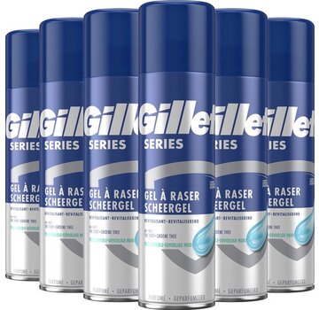 Gillette Series Scheergel Revitaliserend - Groene Thee - Gevoelige huid - 6x 200ml