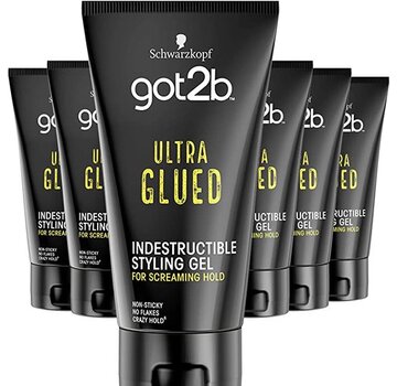 Schwarzkopf Got2b - Ultra Glued Indestructible Gel - Styling Haargel - 6x 150ml