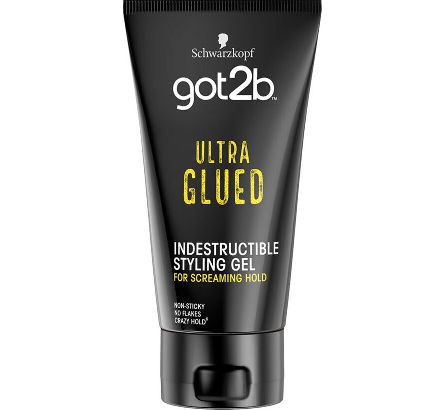 Got2b - Ultra Glued Indestructible Gel - Styling Haargel - 3x 150ml