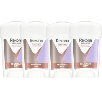 Rexona Maximum Protection Sensitive Dry - Deodorant Stick - 4x 45ml