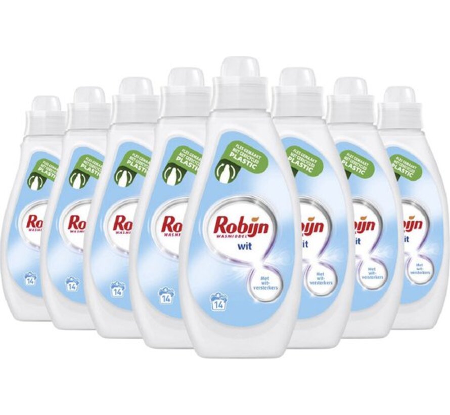 Stralend Wit - Vloeibaar Wasmiddel (700ml) - 8x 14 wasbeurten
