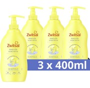 Zwitsal Baby Wascrème - Mild & Zacht - Met Pompje - 3x 400ml