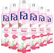 FA Sweet Rose - Deodorant Spray - 6x 150ml