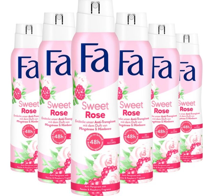 Sweet Rose - Deodorant Spray - 6x 150ml