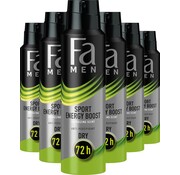 FA Men Sport Energy Boost - Deodorant Spray - 6x 150ml