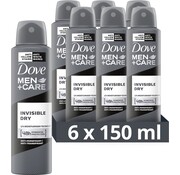 Dove Men+Care Invisible Dry - Deodorant Spray - 6x 150ml - Voordeelverpakking