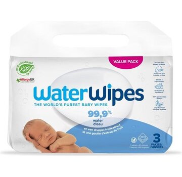 Waterwipes Billendoekjes / Babydoekjes Bio - 3x 60 stuks