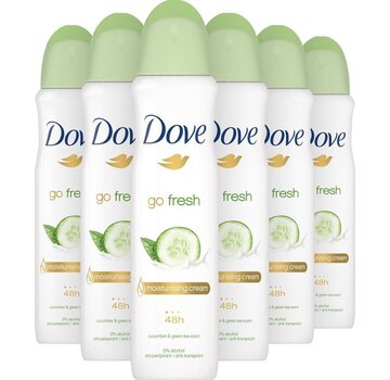 Dove Komkommer & Groene Thee - Deodorant Spray - 6x 150ml - Voordeelverpakking