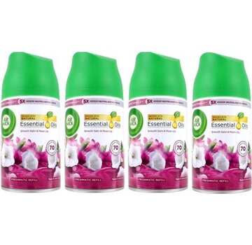 Air Wick Freshmatic Navulling - Smooth Satin & Moon Lily / Satijn & Lelie - 4x 250ml