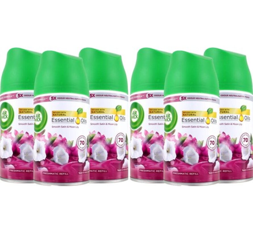 Freshmatic Navulling - Smooth Satin & Moon Lily / Satijn & Lelie - 6x 250ml