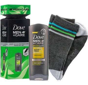 Dove Men+Care Sport Active Fresh Geschenkset - Bodywash + Sokken - Cadeauset