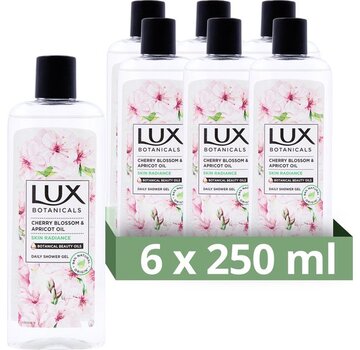 Lux Botanicals Cherry Blossom & Apricot Oil - Douchegel - 6x 250ml