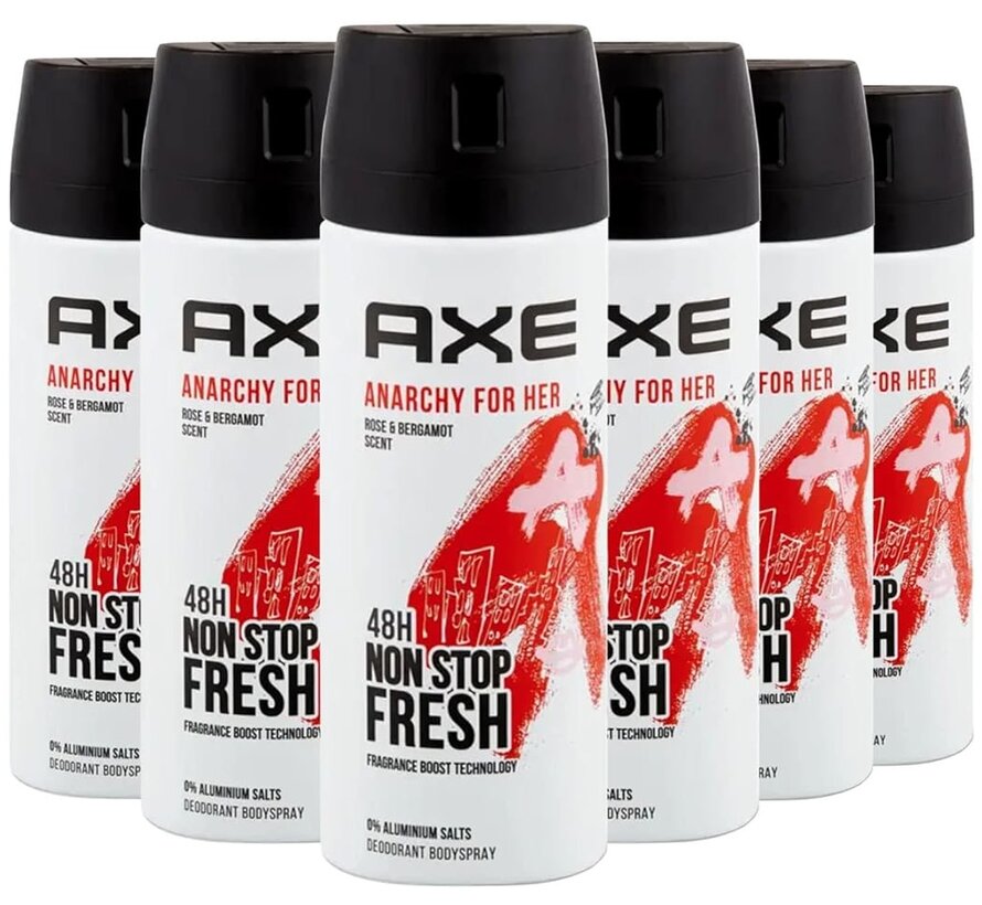 Anarchy for Her Bodyspray / Deodorant Spray - 6x 150ml Voordeelverpakking